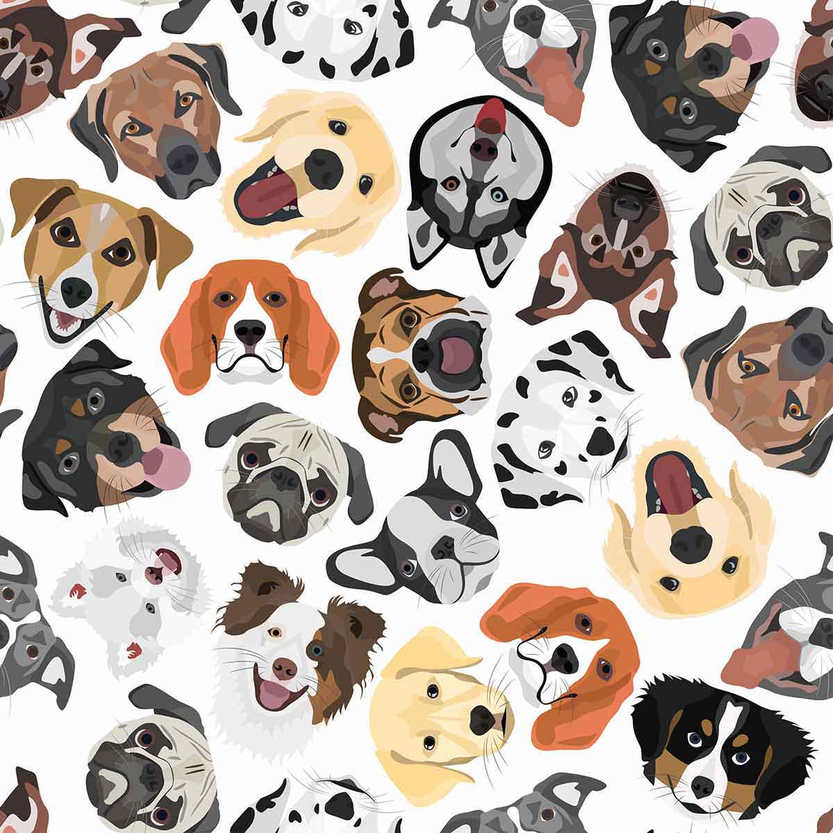 1200x1200 Brown Dog Peel and Stick Removable