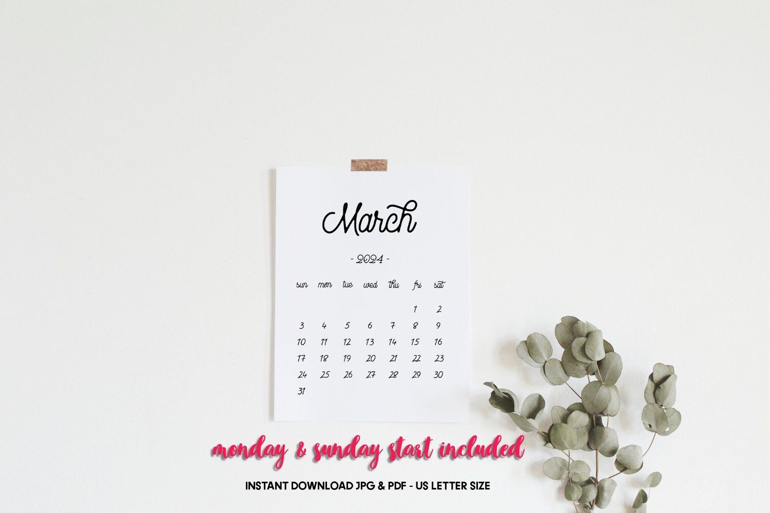 1500x1000 Printable Calendar March March
