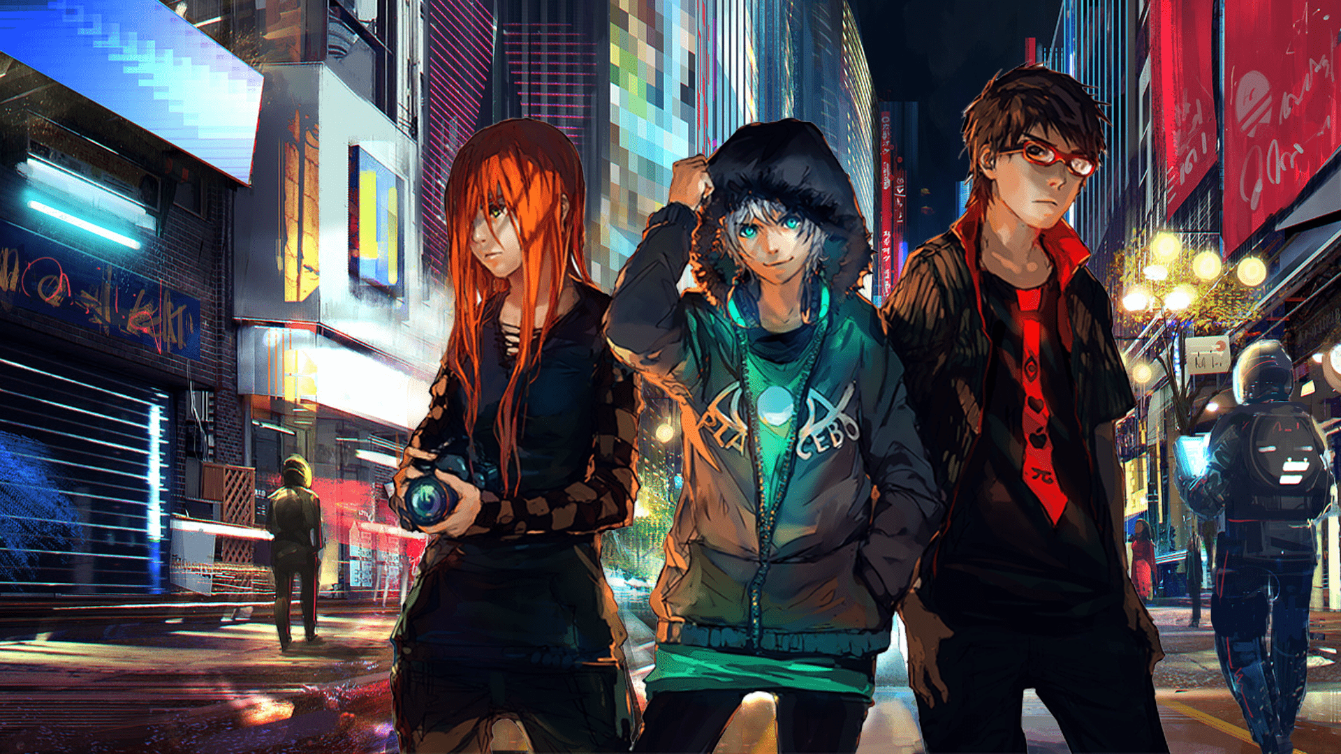1920x1080 #Fisheye Placebo, #futuristic, #artwork, #anime