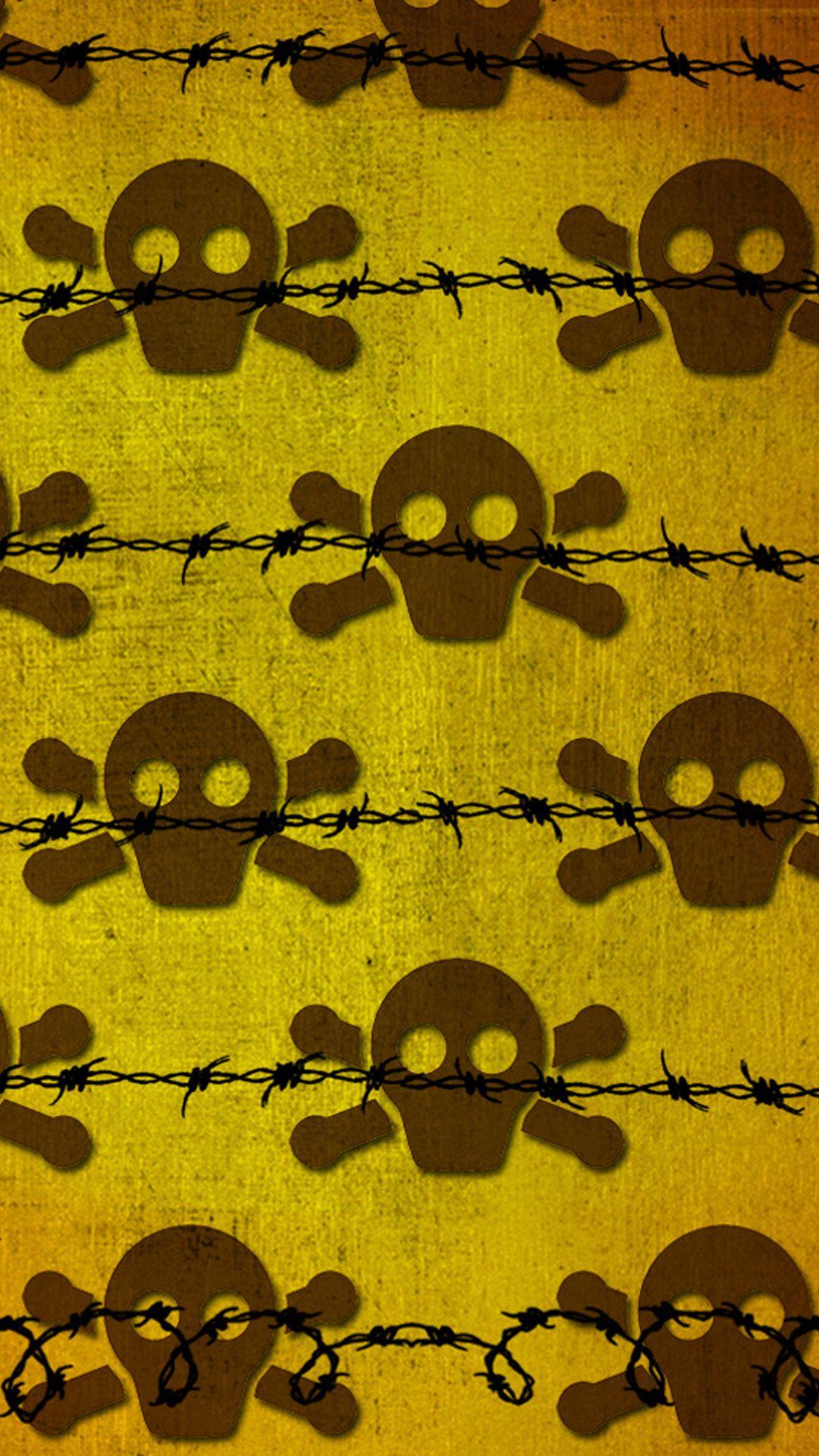 1080x1920 i4 skulls yellow Wallpaper for Galaxy S5