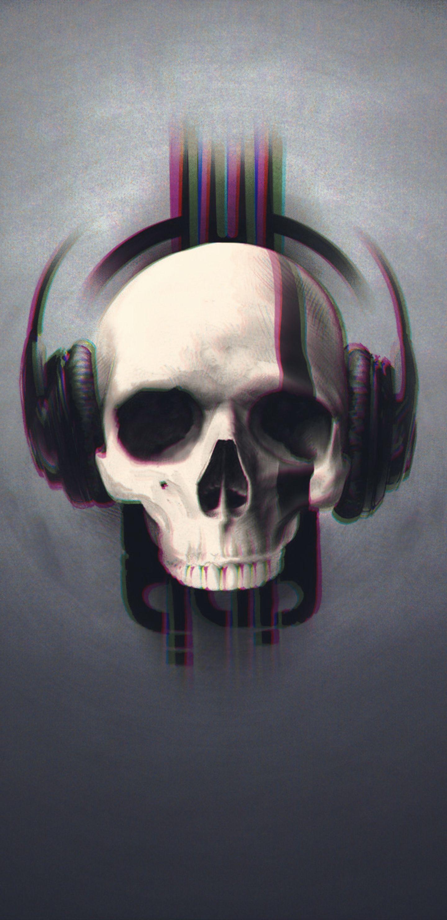 1440x2960 Skull Glitch Art Samsung Galaxy Note S S8
