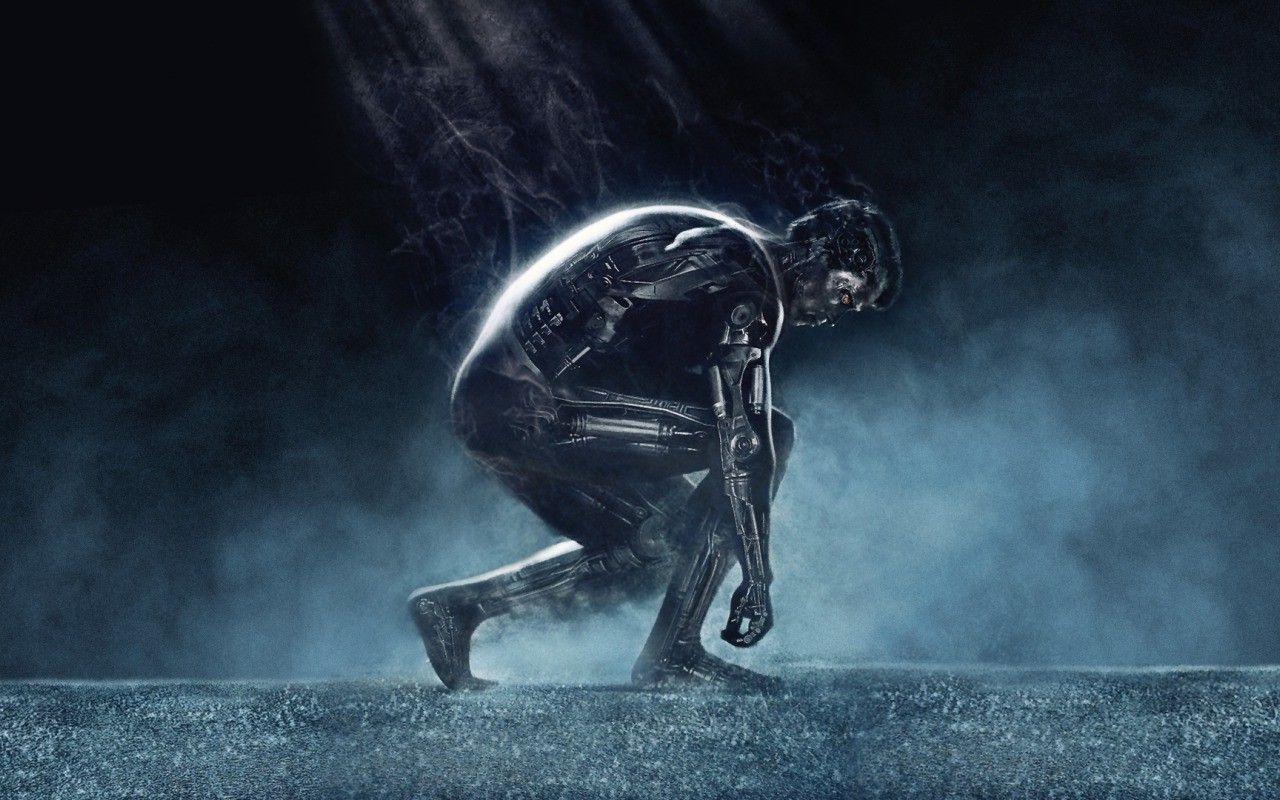 1280x800 digital Art, Robot, Science Fiction, Futuristic, Technology, Movies, Terminator Genisys, Endoskeleton, T Arnold Schwarzenegger, Smoke, Ground Wallpaper HD / Desktop and Mobile Background