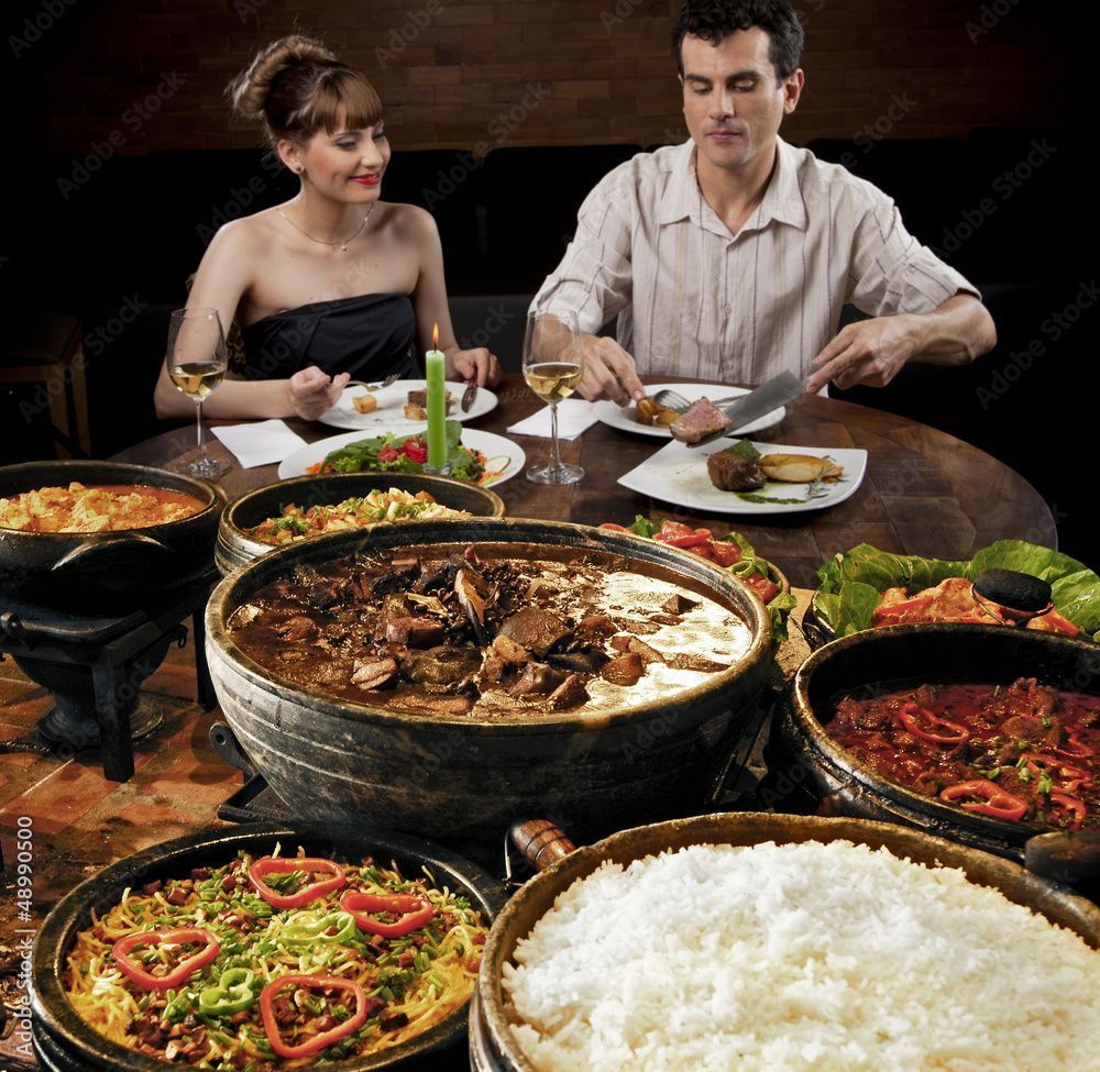 1000x975 Brazilian meat & bean stew, side dishes