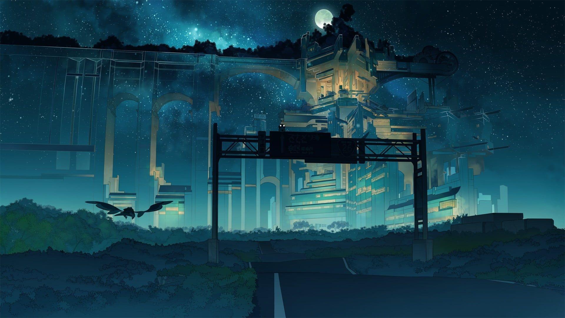1920x1080 Vanishing city digital wallpaper, futuristic, fantasy art