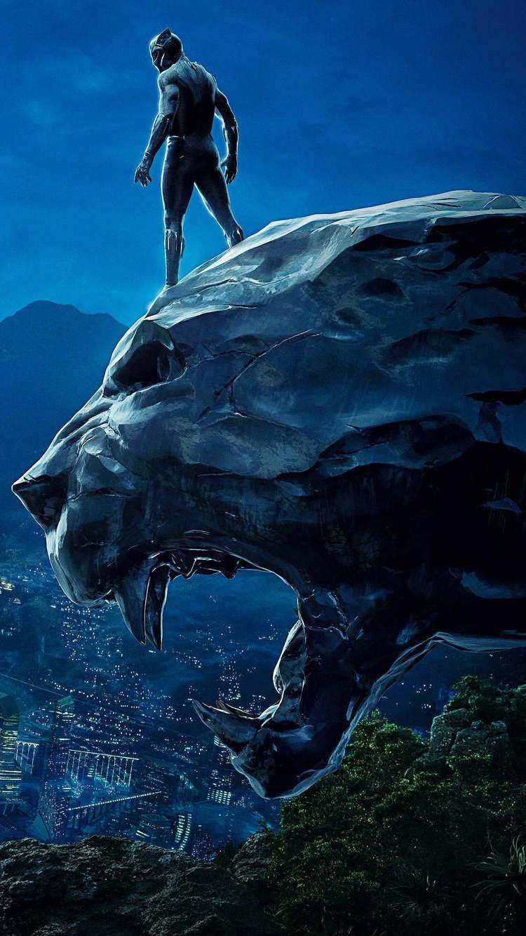 750x1334 Áp phích phim Black Panther 4k iPhone 6, iPhone 6S, iPhone 7