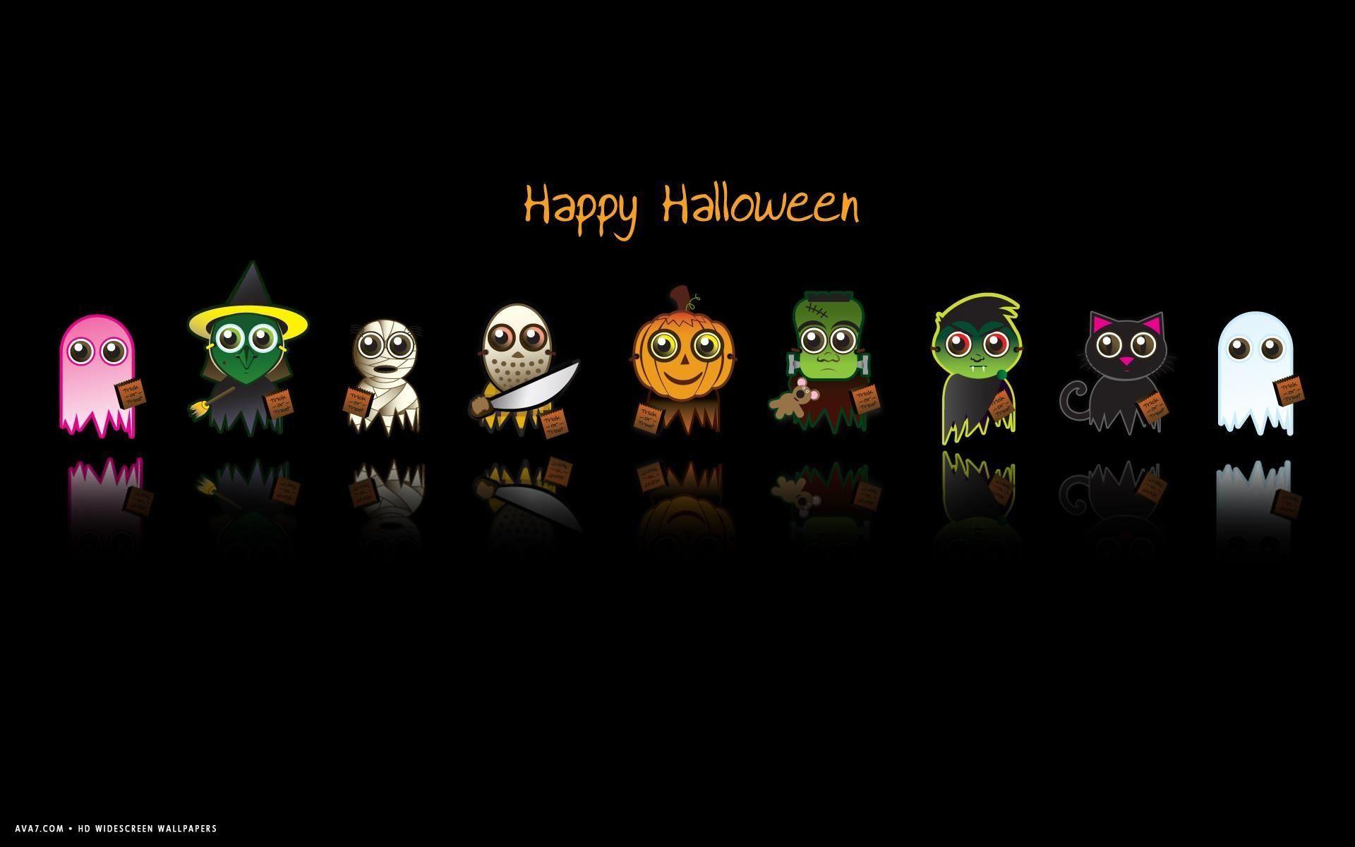 1920x1200 happy halloween funny characters pumpkin ghost vampire