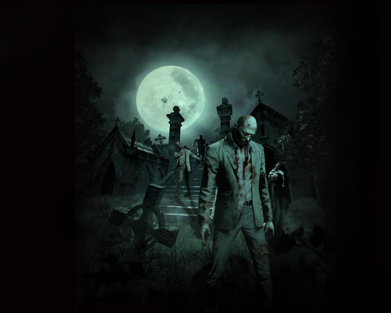 1280x1024 Halloween Zombie wallpaper Crazy Frankenstein 1280x1024