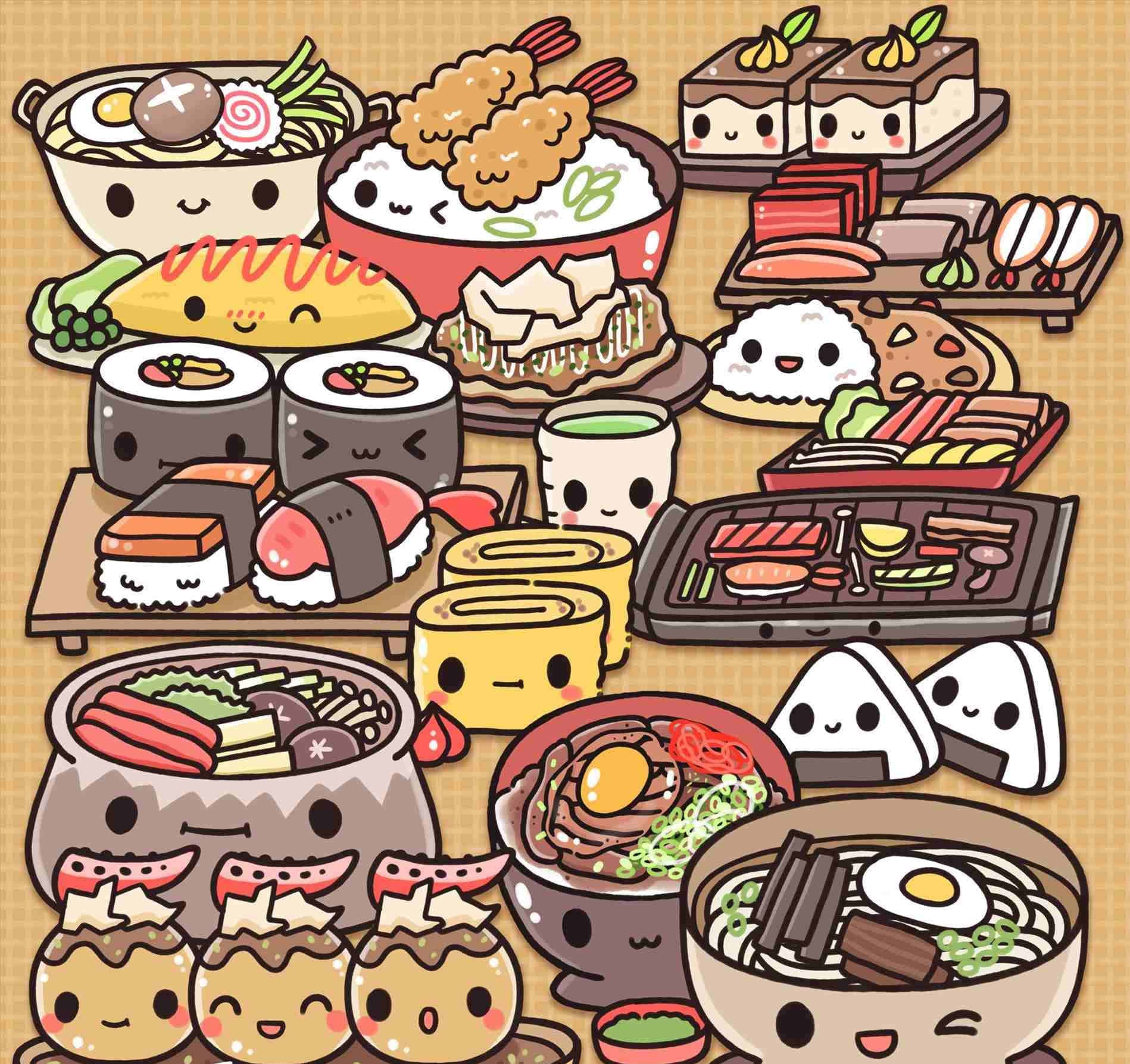 1898x1787 Kawaii Food Wallpaper
