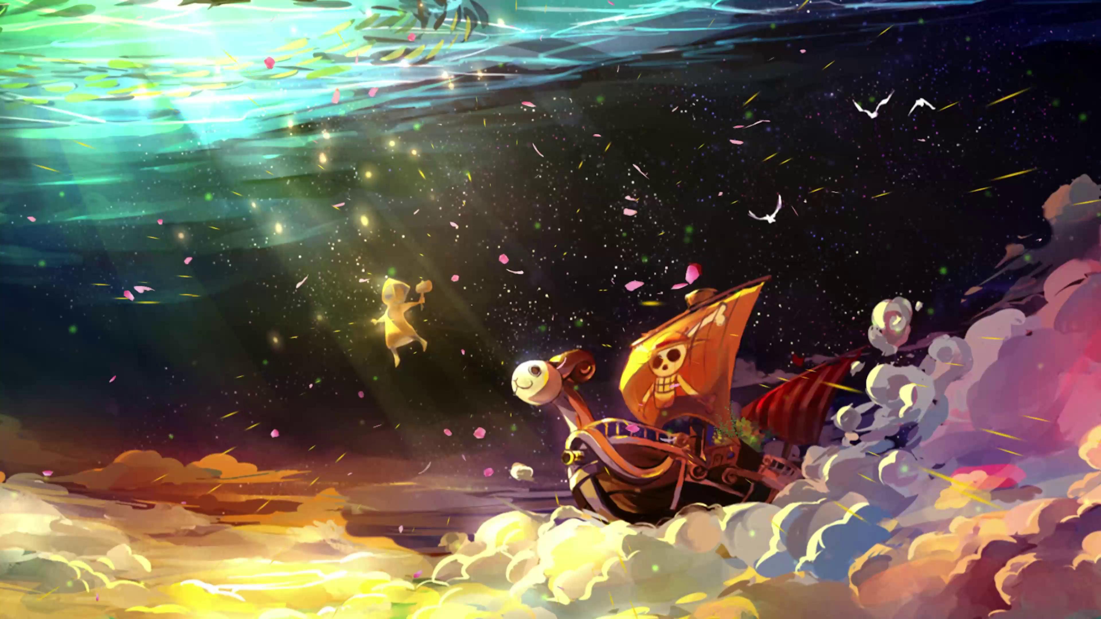 3840x2160 Merry Under the Ocean (One Piece) Live Wallpaper
