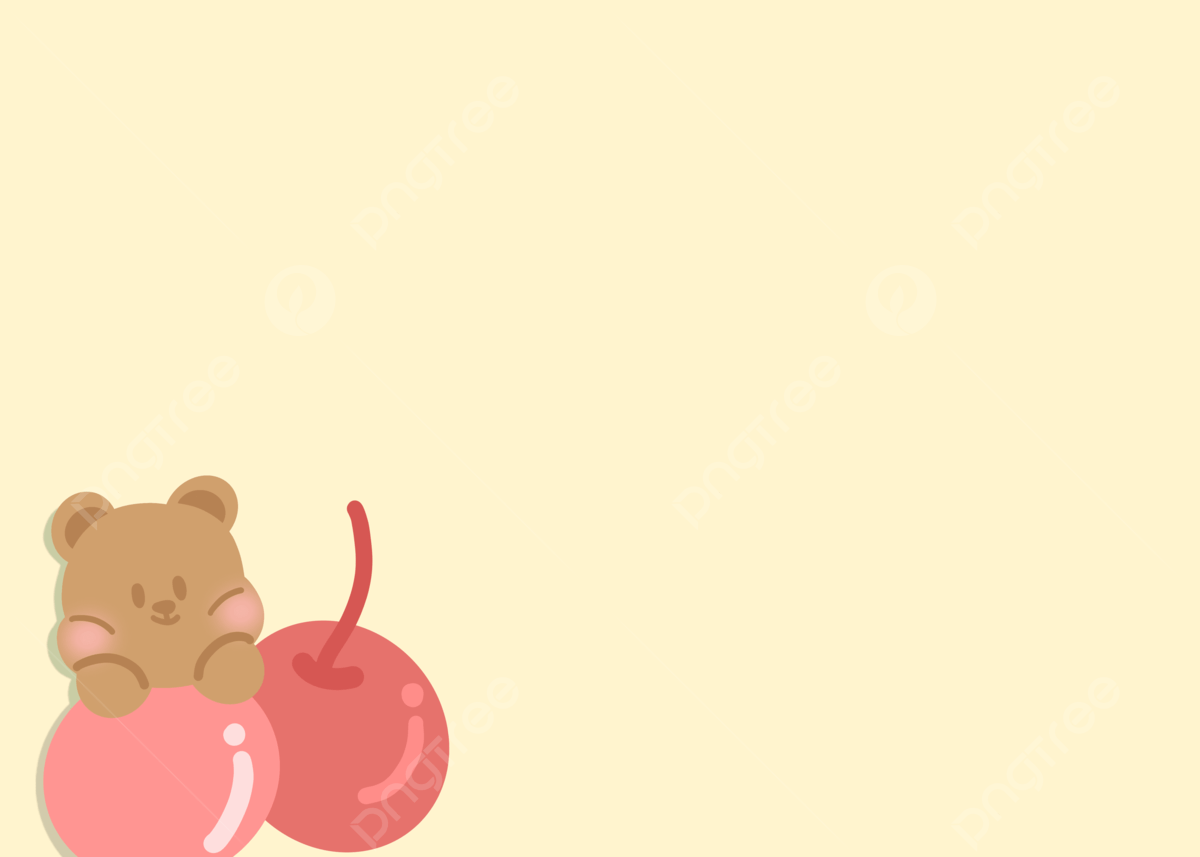 1200x857 Cute Korean Cherries Bear Background