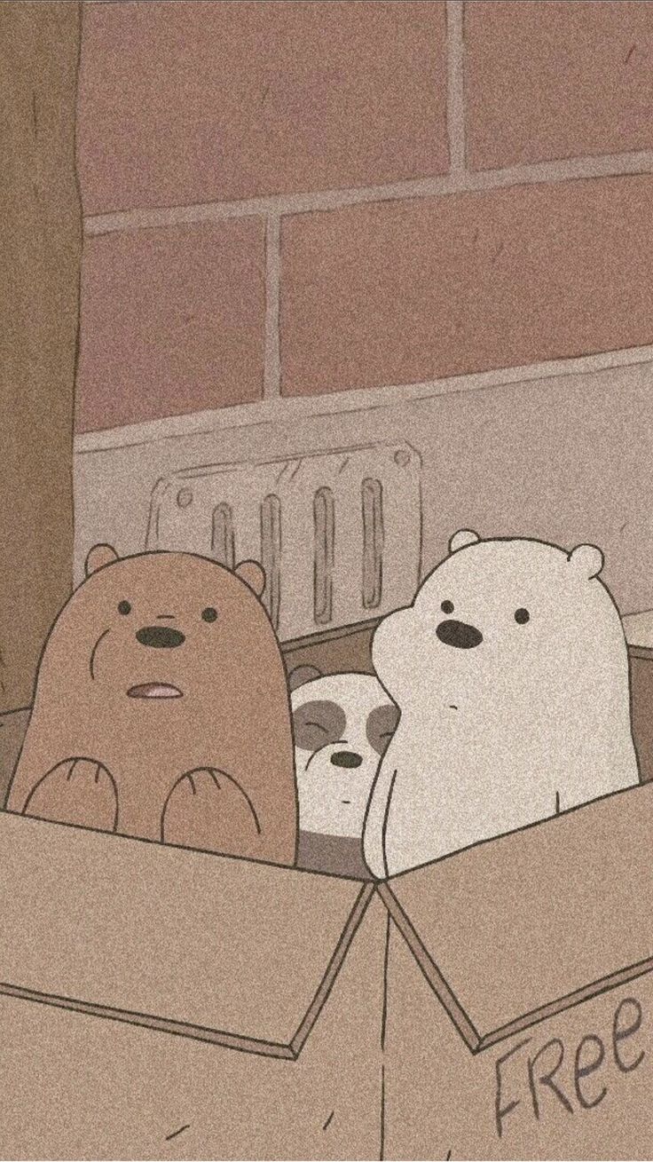 736x1309 Cute cartoon wallpaper, Bear wallpaper