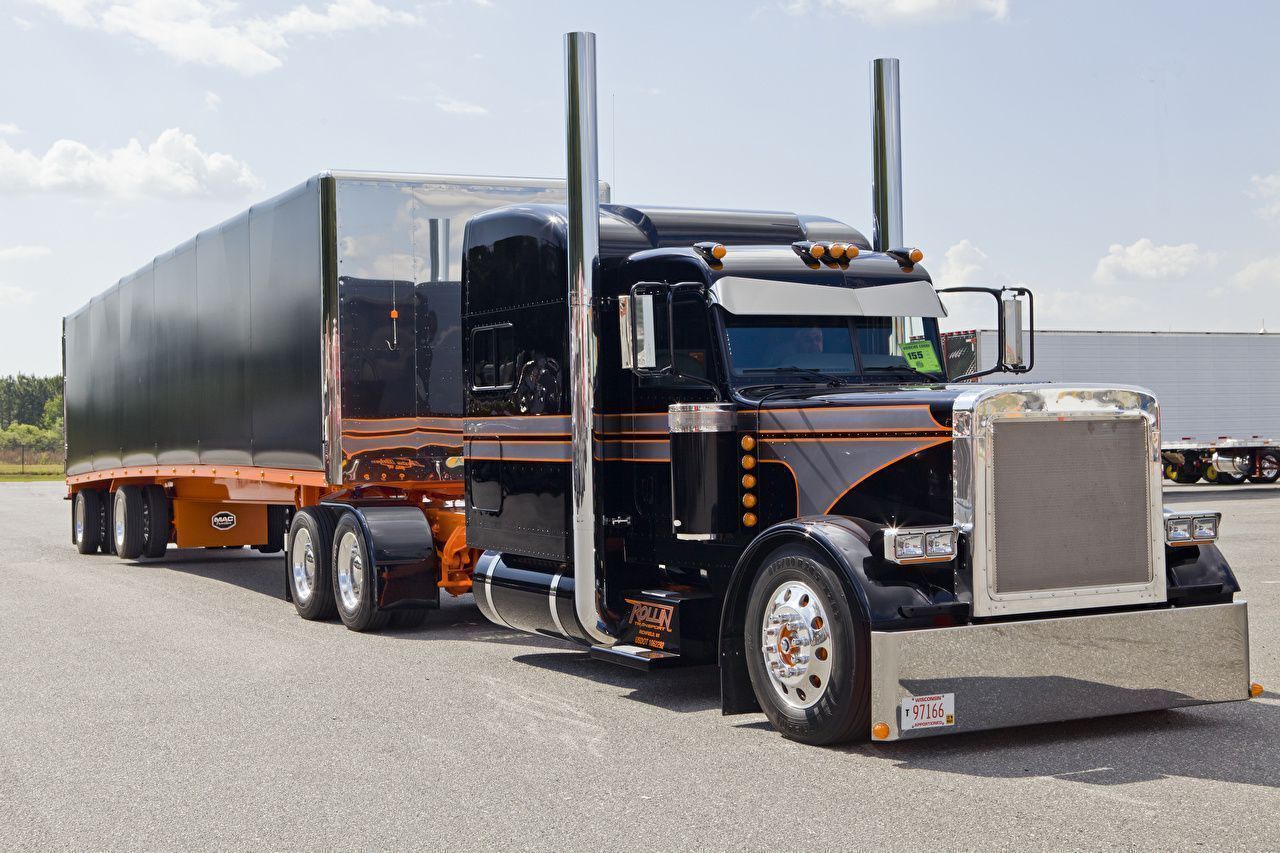 1280x853 Wallpaper Trucks Peterbilt Black automobile