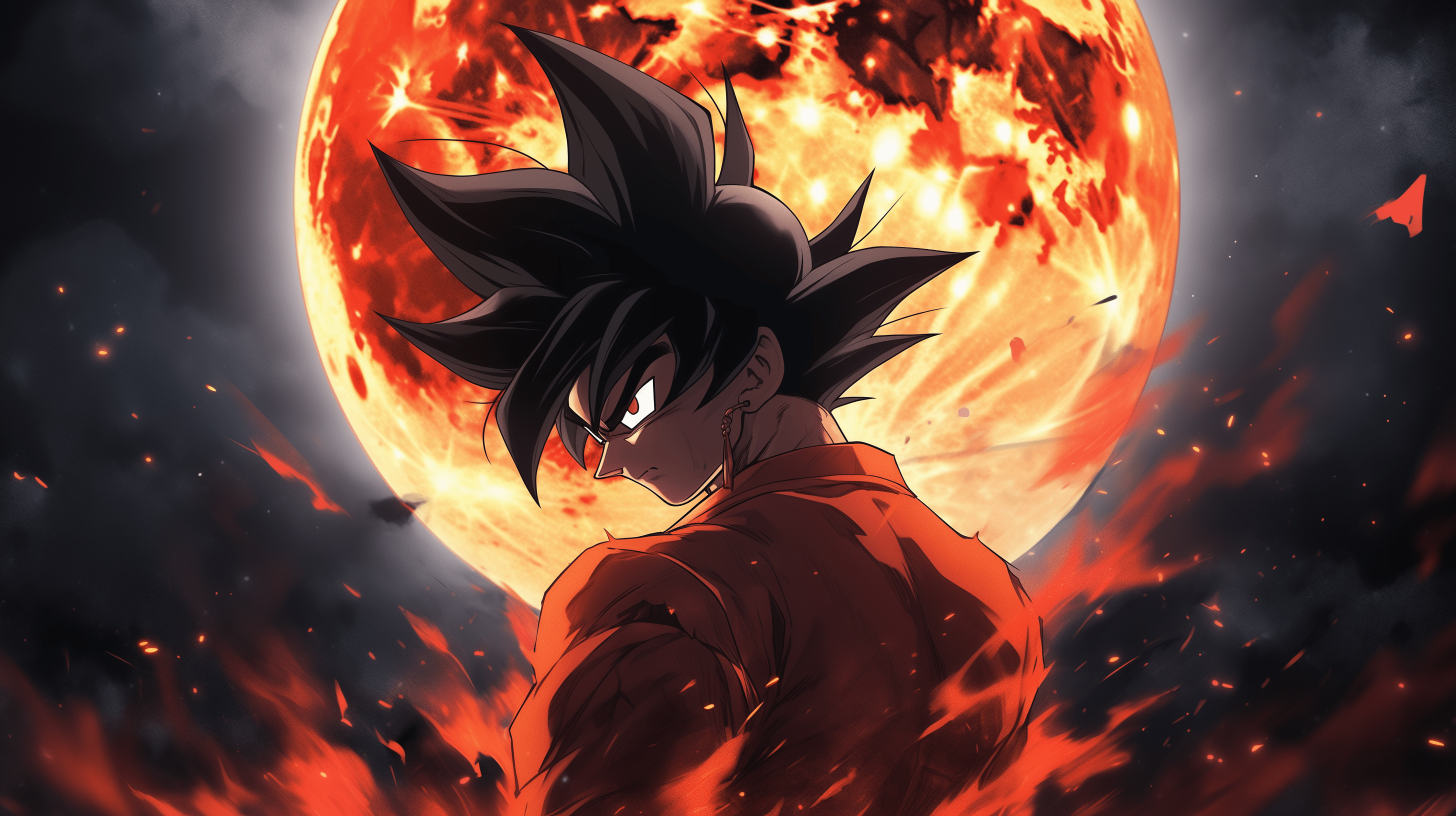 2912x1632 Black Goku Wallpaper