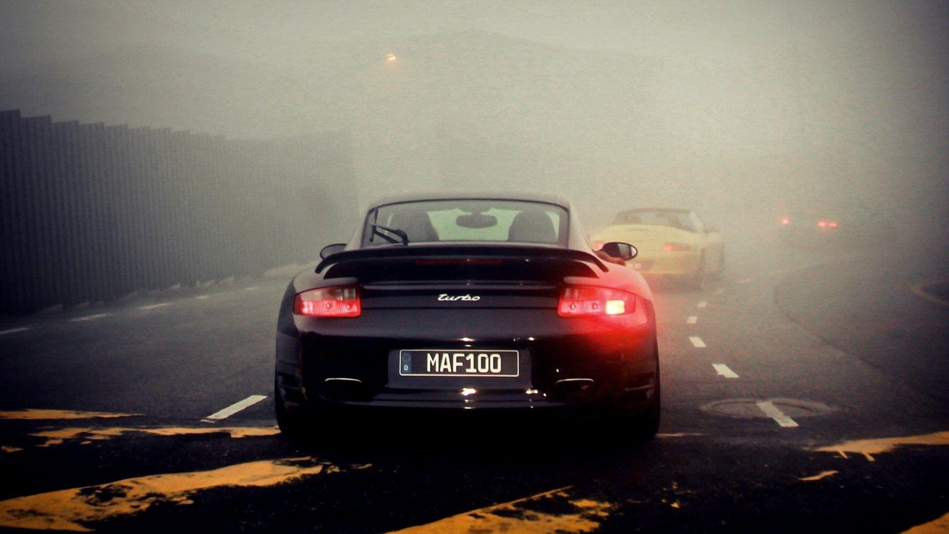 1920x1080 Porsche 911 Turbo Black Background Desktop Wallpaper High