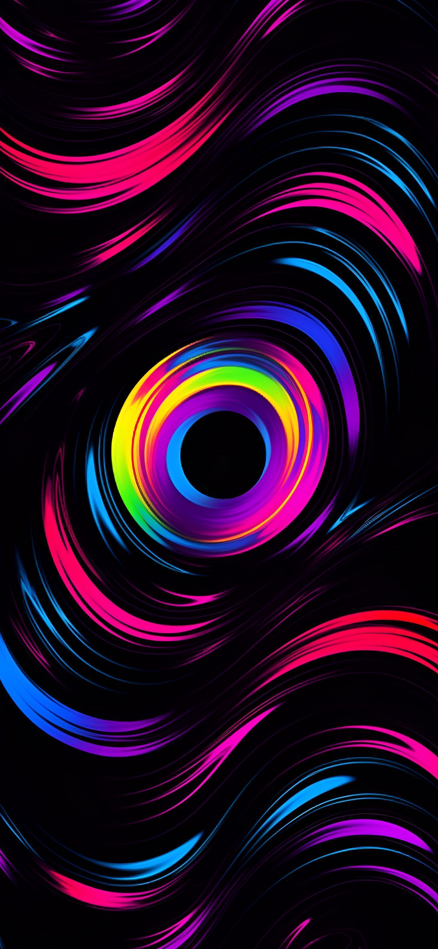 1463x3171 Psychedelic & Enigmatic Black