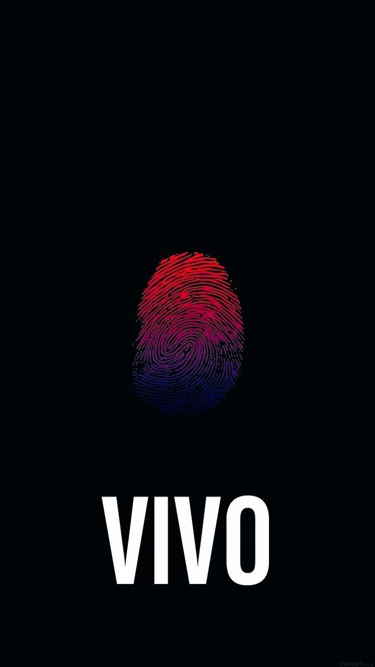736x1309 Vivo wallpaper fingerprint. Logo