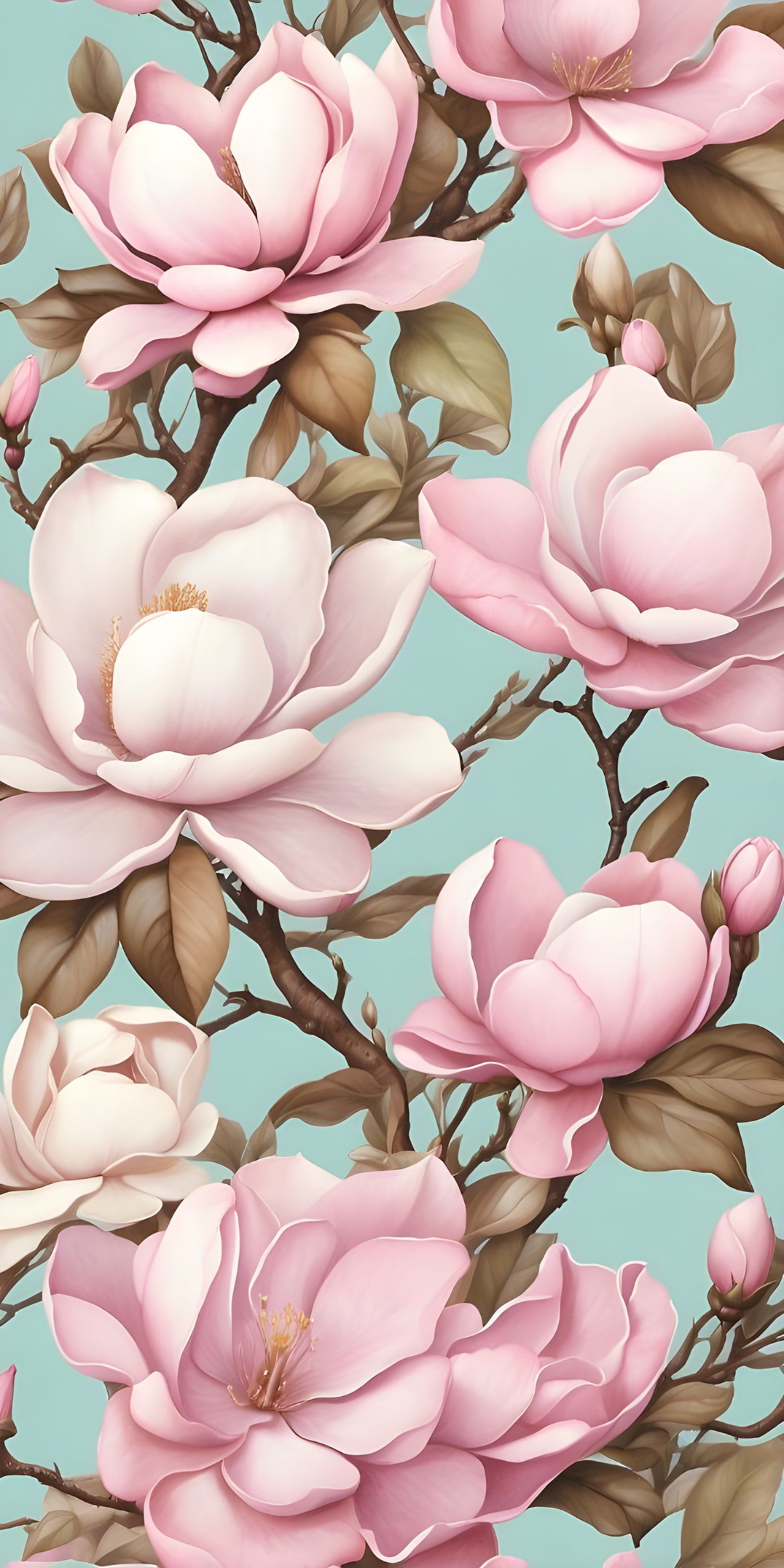 1600x3200 Preppy Flower Wallpaper for Phone