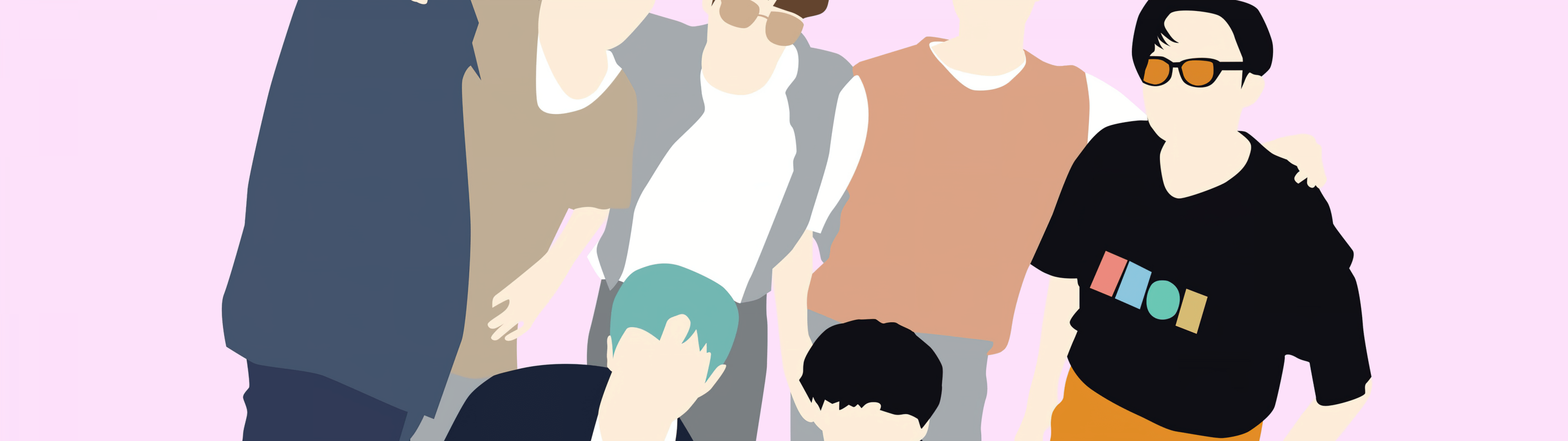 3840x1080 BTS Dynamite Minimalist 5K Wallpaper