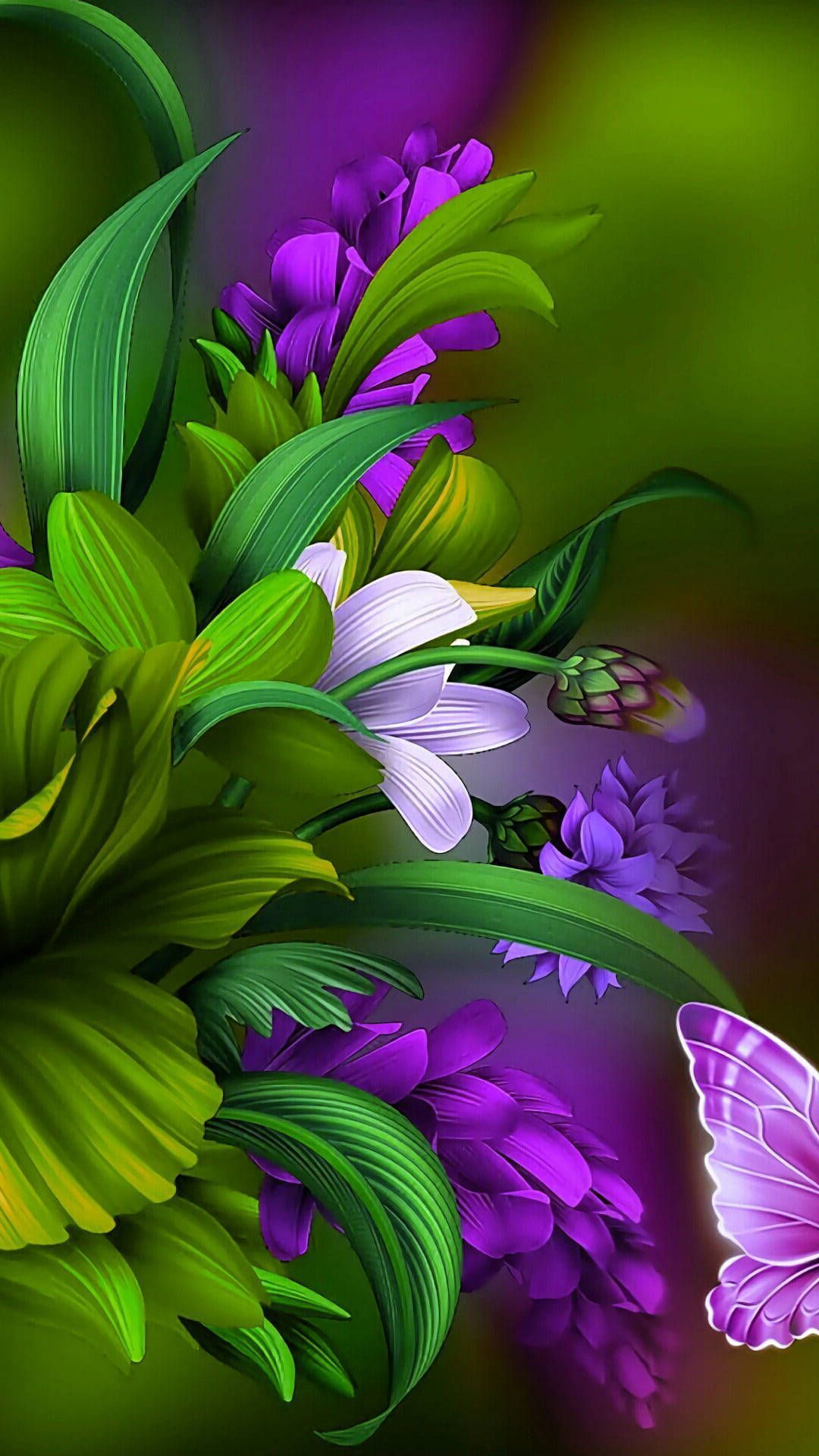 1080x1920 Download Flower Mobile Digital Painting