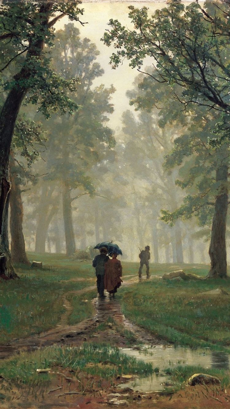 750x1334 Artistic Oil Painting Phone Wallpaper