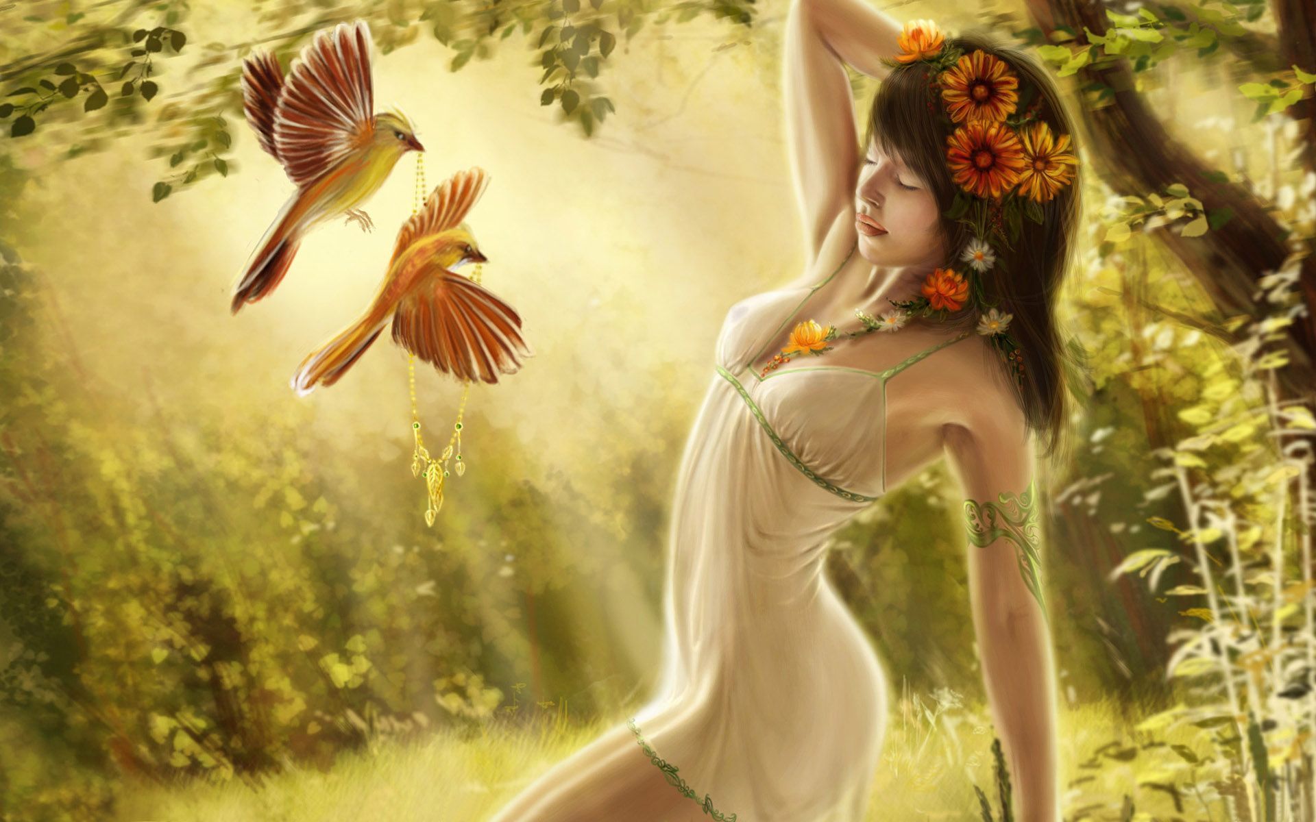 1920x1200 Digital Fantasy Girl Art Wallpaper