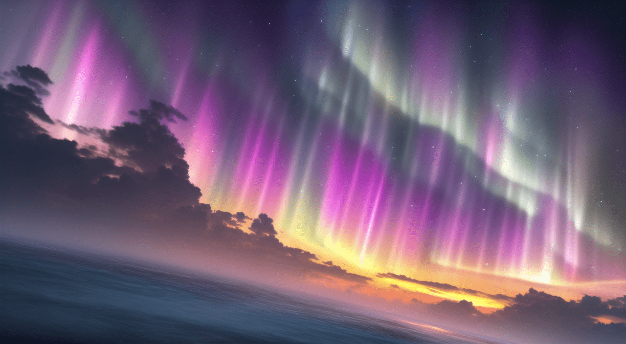 1280x704 Background illustrations of an Aurora