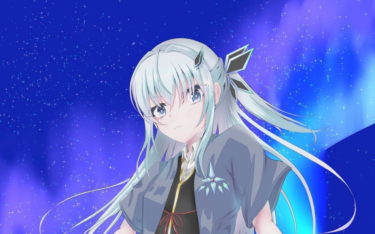 1280x800 northern lights, aurora, anime, art
