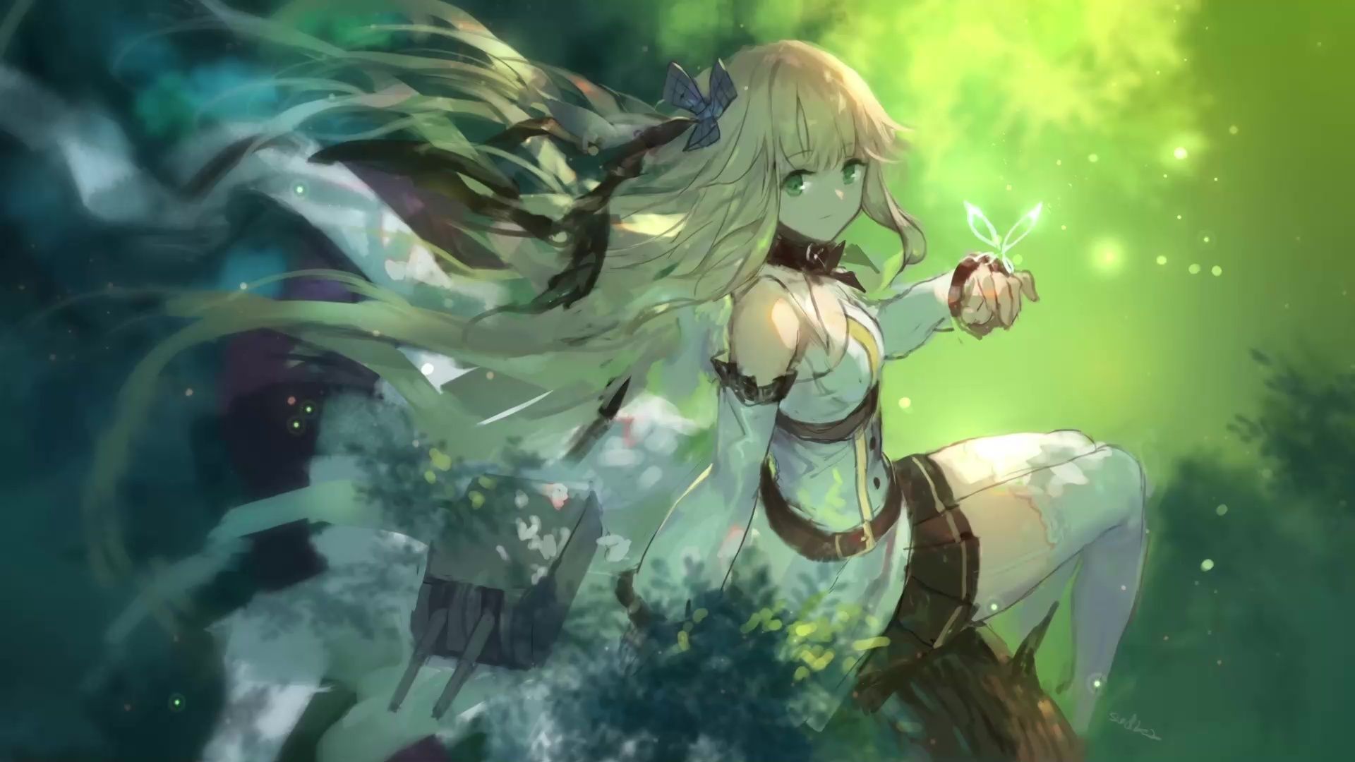 1920x1080 Aurora Butterfly Azur Lane Live