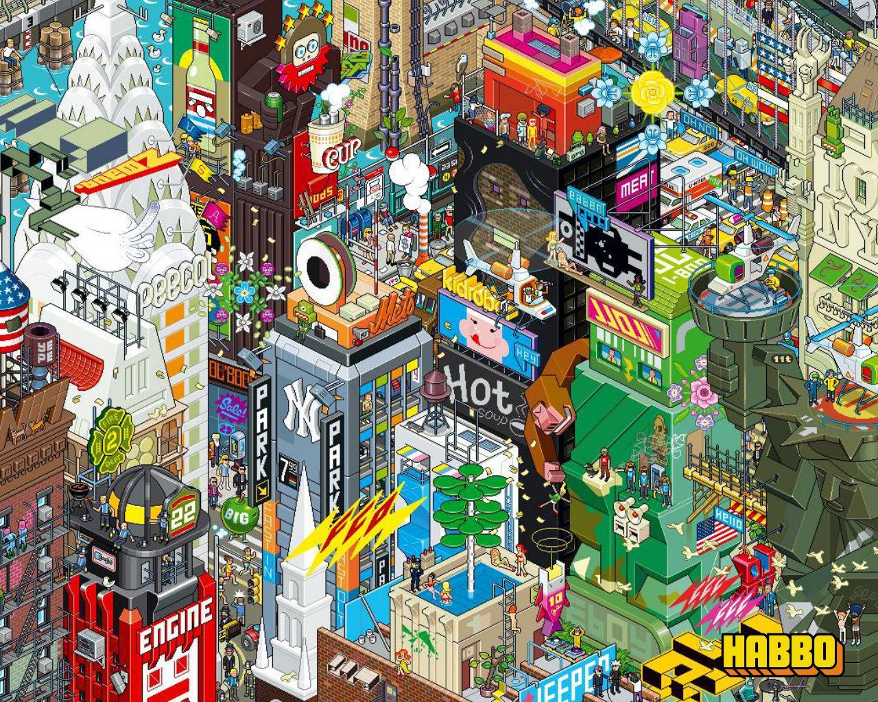 1280x1024 Habbo Wallpaper
