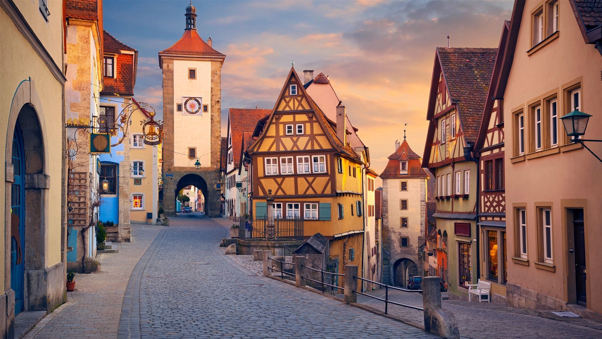 1920x1080 Rothenburg ob der Tauber Street Bavaria