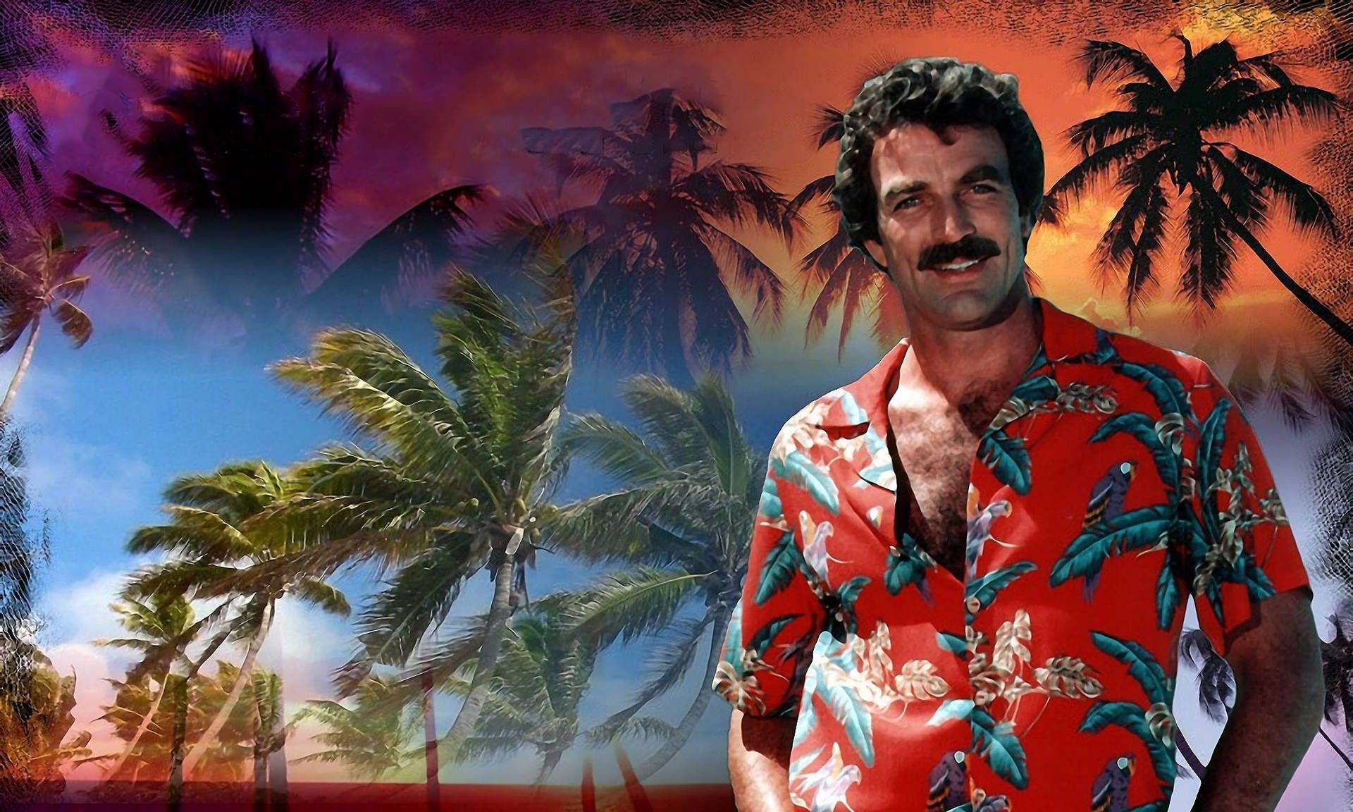 1920x1152 Tom Selleck as Magnum P.I. Wallpaper