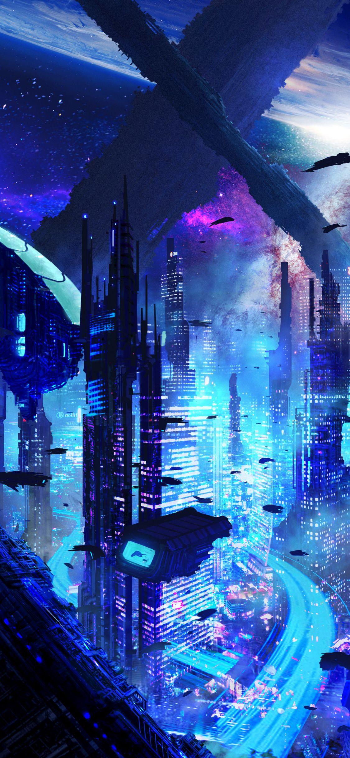 Cyberpunk Sci Fi Phone Wallpaper - Chrisyel