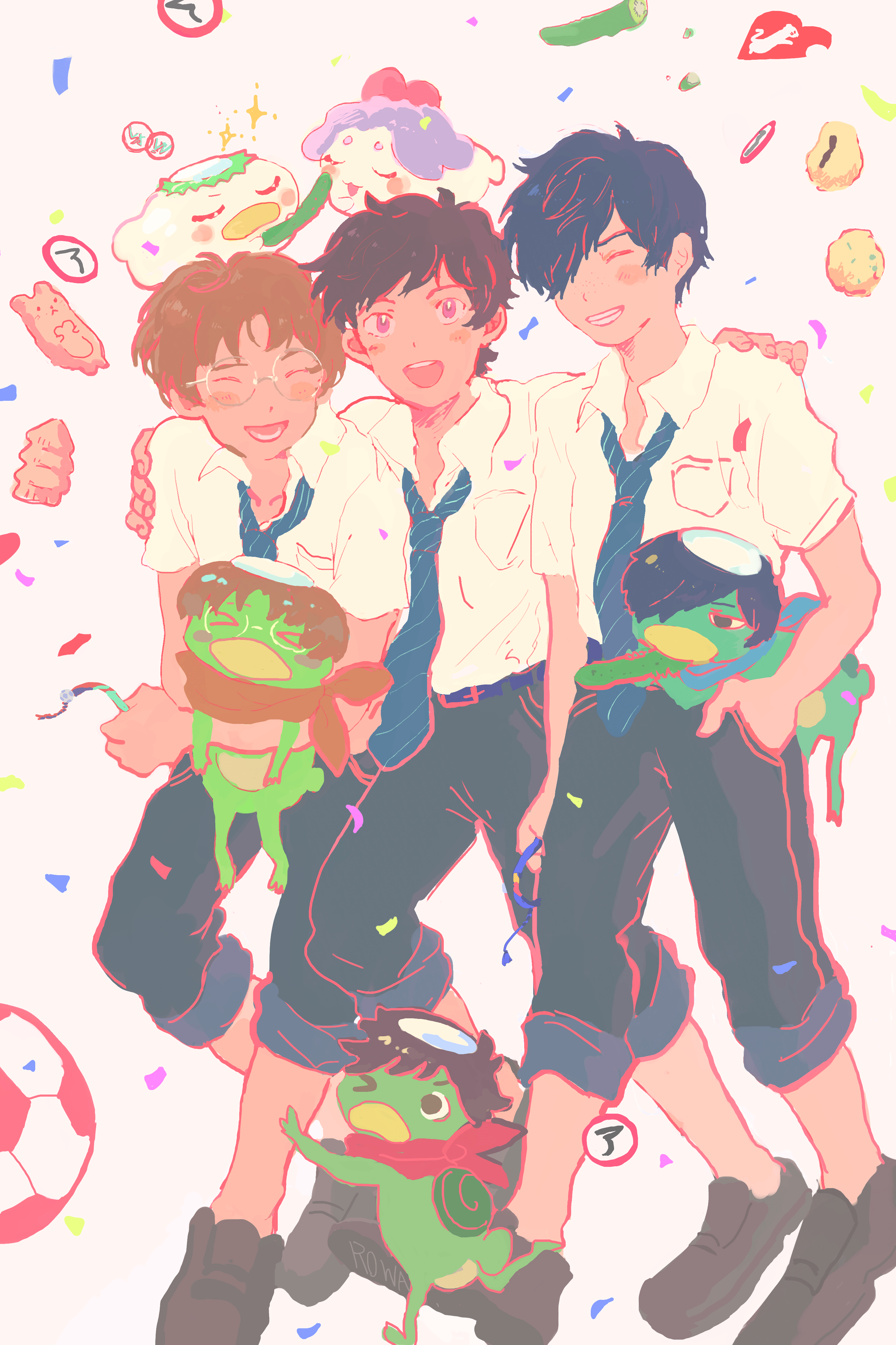 3000x4500 Sarazanmai, Wallpaper Anime