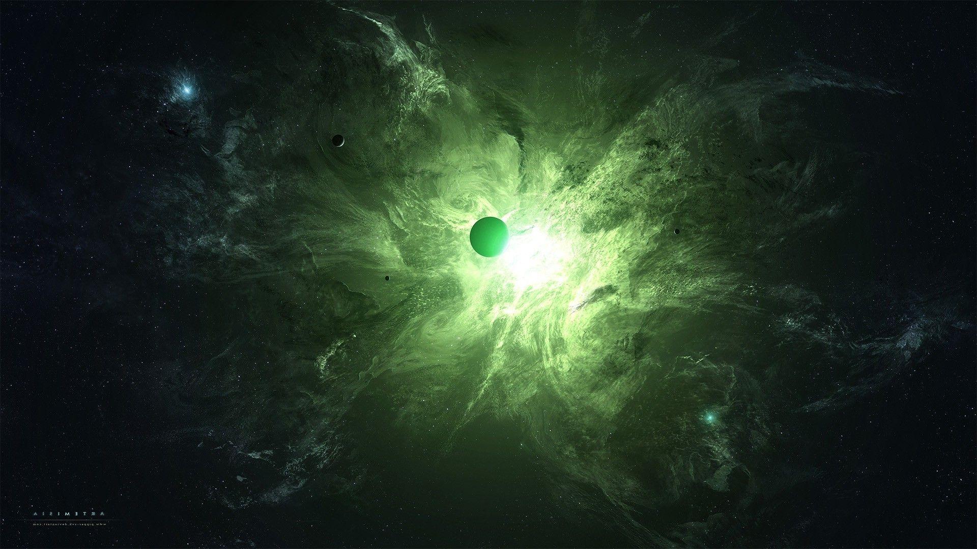 1920x1080 Green Space Wallpaper