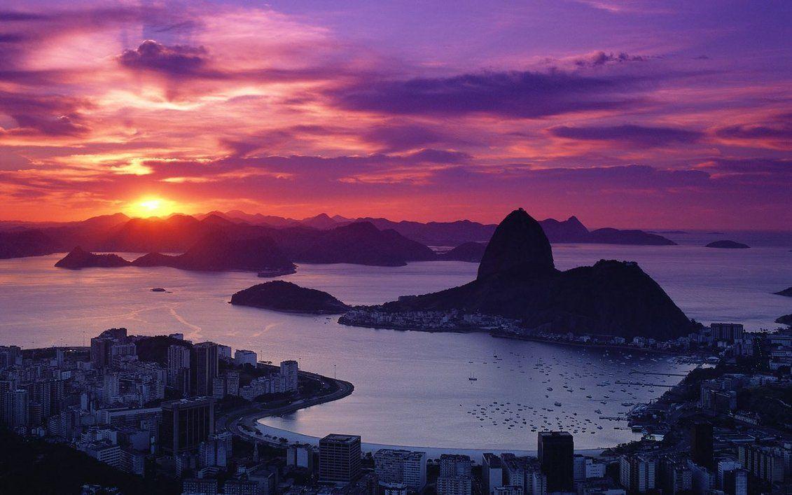 1131x707 Sunset in Rio de Janeiro