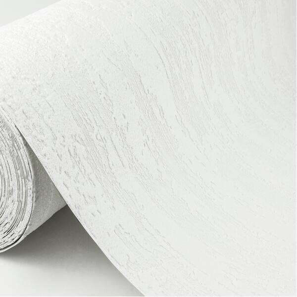 600x600 Antoni White Vertical Plaster Paintable Wallpaper