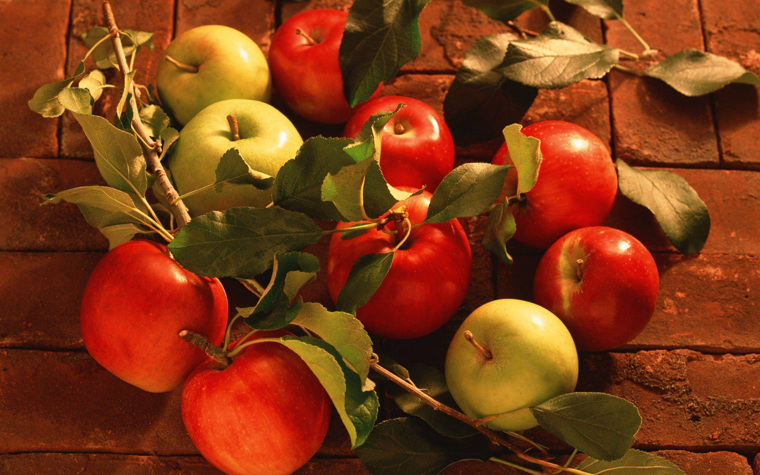 2560x1600 apples leaves wallpaper and background. Other