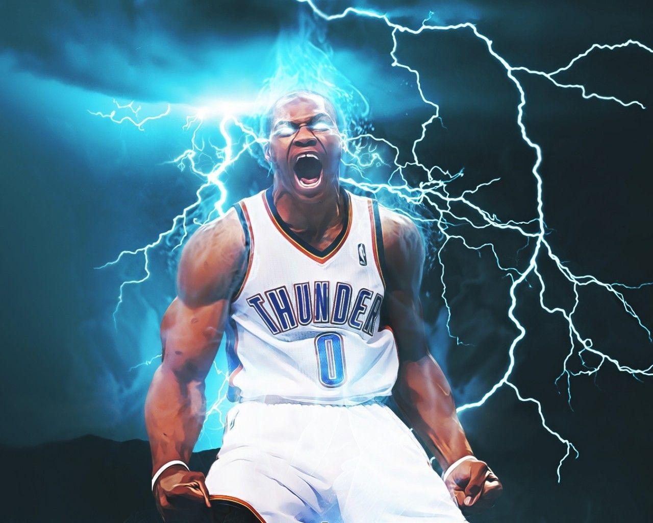 1280x1024 Download 1280x1024 Oklahoma City Thunder, Russell Westbrook