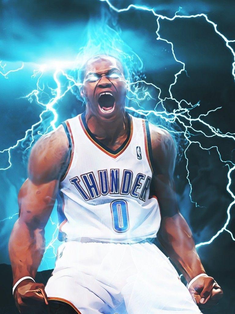 768x1024 Download 768x1024 Oklahoma City Thunder, Russell Westbrook