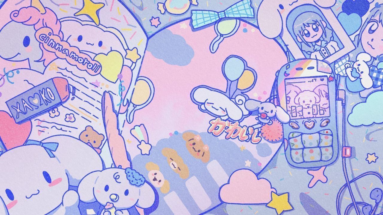 1280x720 Watercolor Cinnamoroll Wallpaper By 아