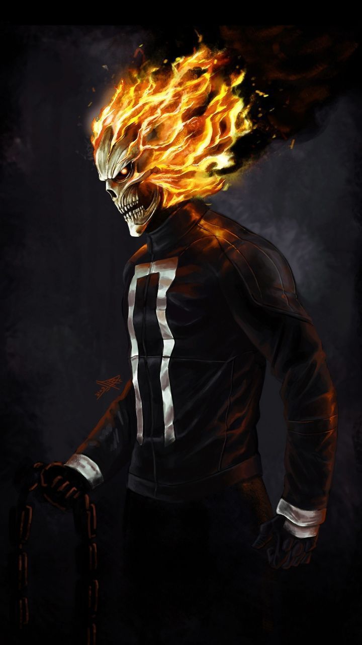 720x1280 Ghost Rider, marvel superhero, art