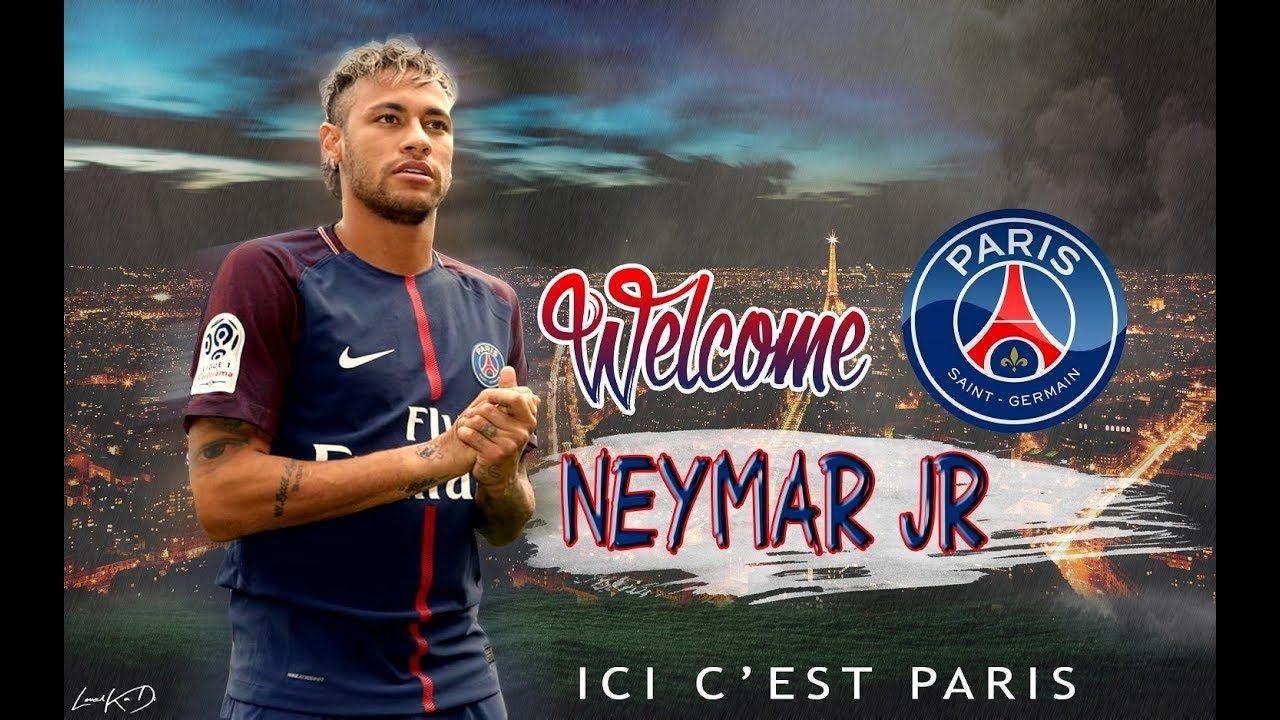 1280x720 Photoshop : Neymar Welcome To PSG Wallpaper + PSD (Speed Art)