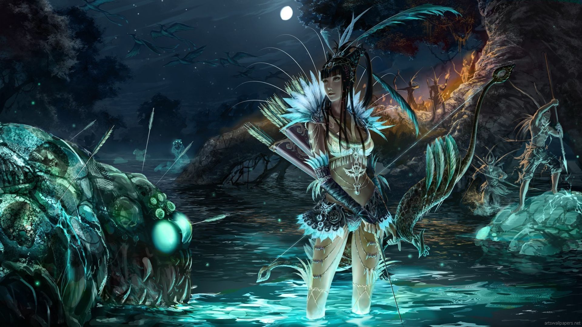 1920x1080 Fantasy Archer HD Wallpaper