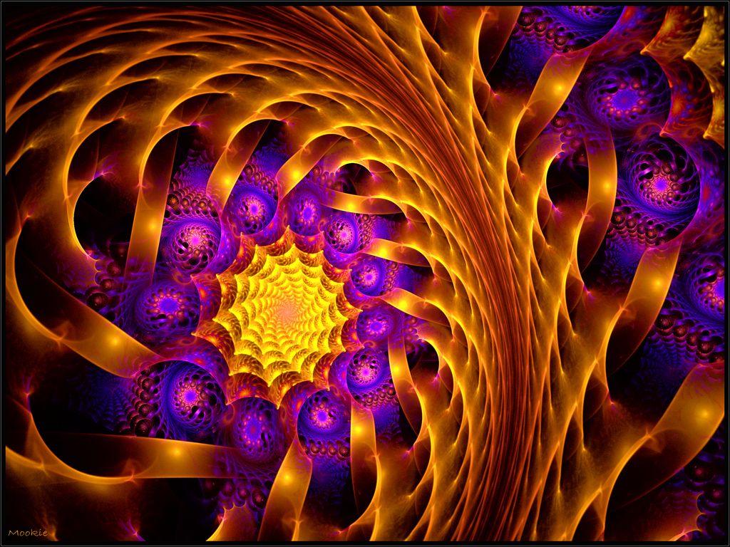 1024x768 Get HD wallpaper Orange Amp Purple Fractal Wallpaper HD