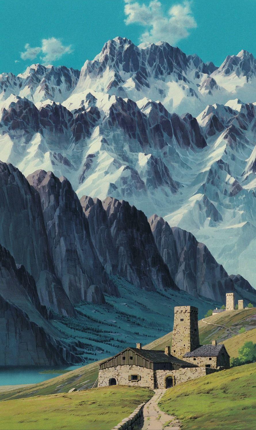 890x1493 Laputa Castle In The Sky Miyazaki Ghibli Anime Cel Wallpaper