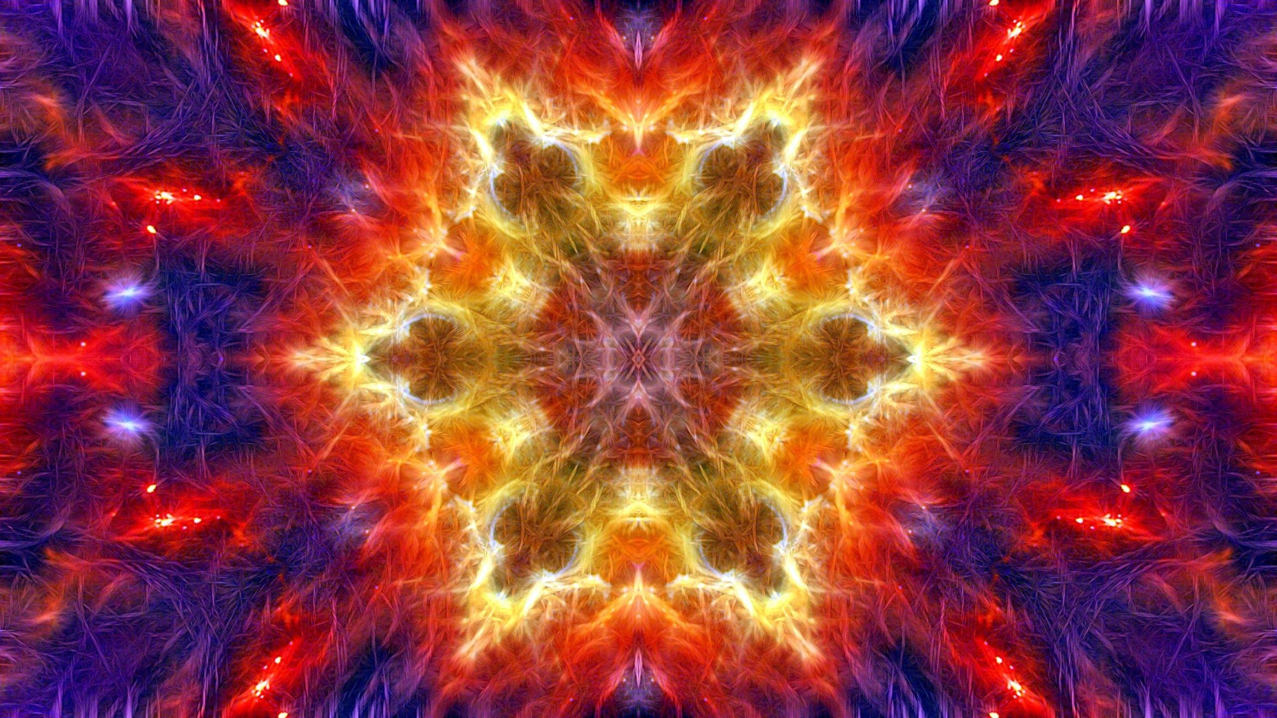 2560x1440 Wallpaper Fractals, Colorful, 4K, Abstract