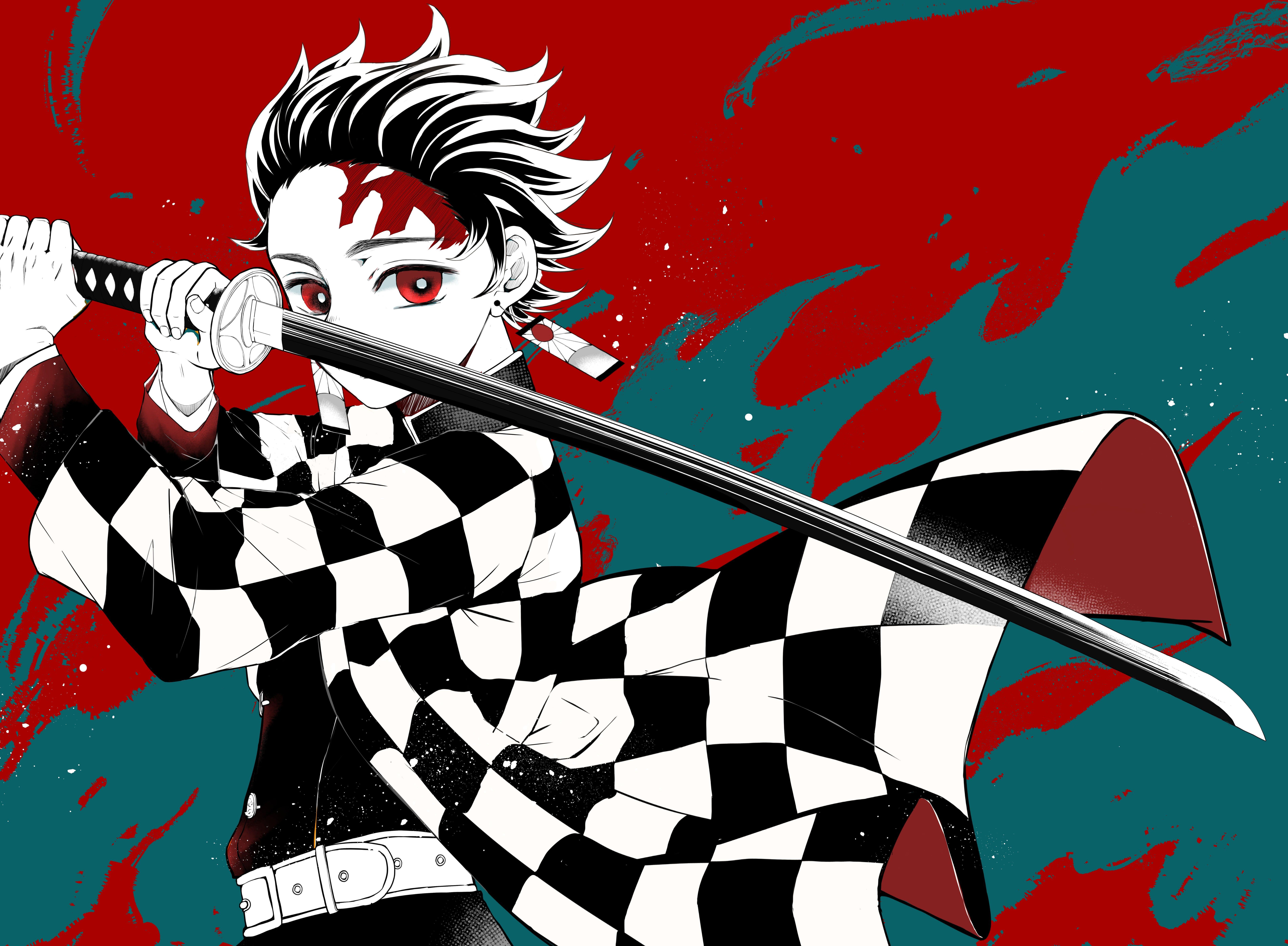 7629x5603 HD wallpaper: Kimetsu no Yaiba, Tanjiro Kamado, Kamado