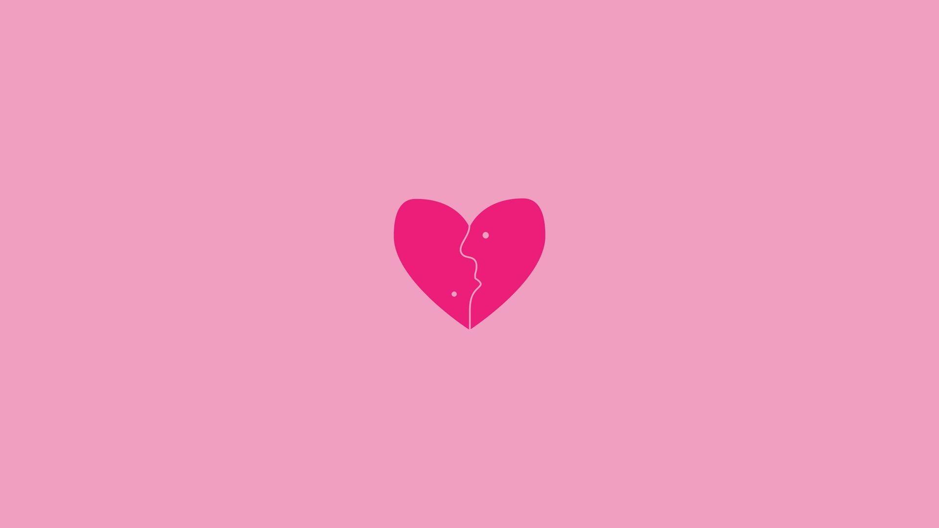 1920x1080 Heart Crack Minimalism Wallpaper - [1920x1080]