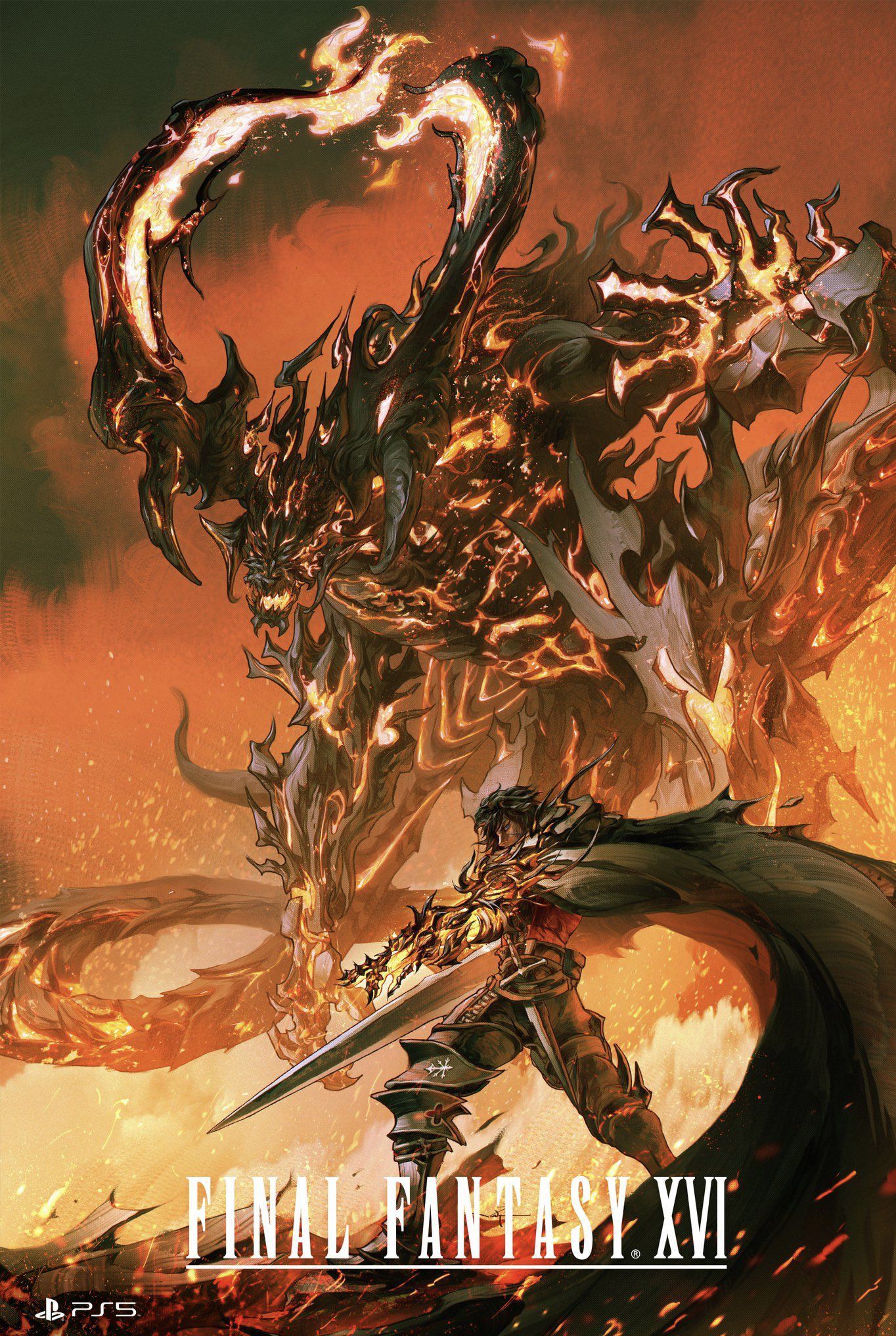 1364x2033 clive rosfield, ifrit final fantasy