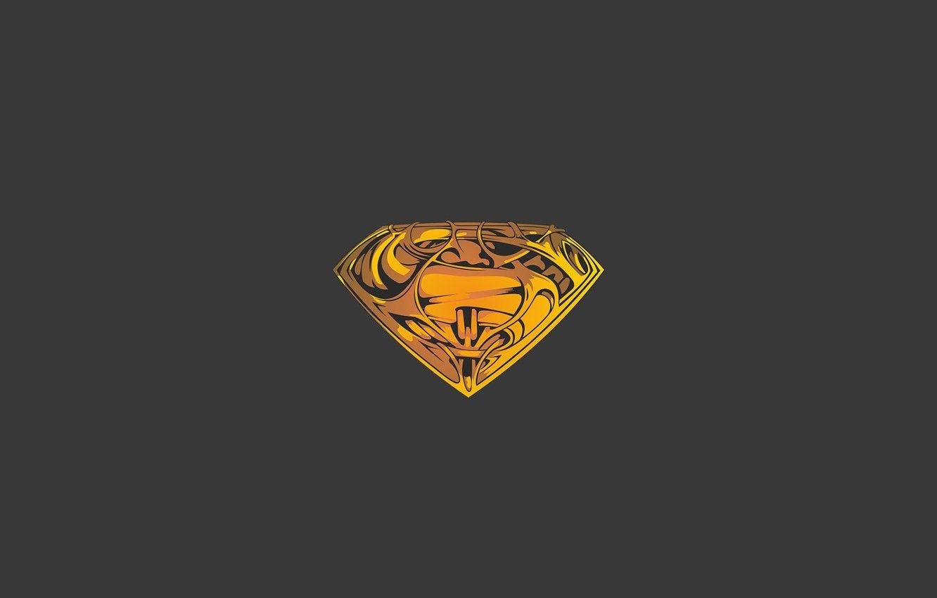 1332x850 Wallpaper grey, heart, minimalism, superman, Superman image